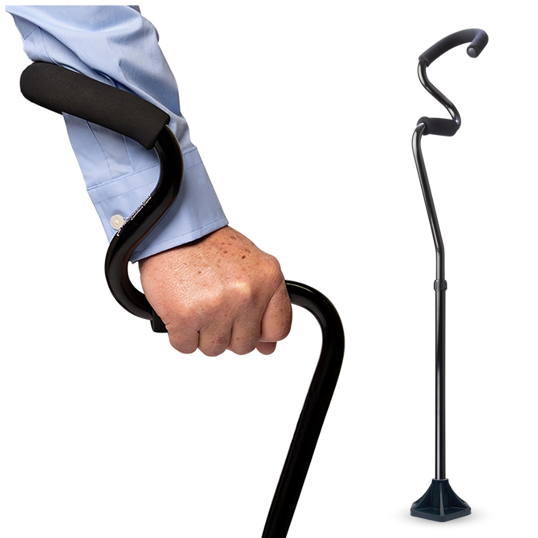 StrongArm Walking Cane - Self Standing Base and Forearm Support - Senior.com Canes